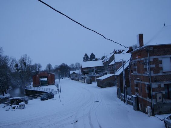 le village sous la neige