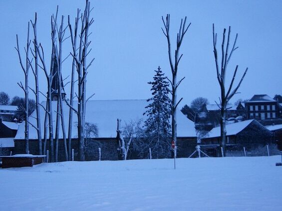 le village sous la neige