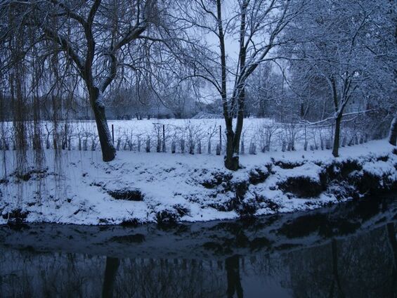 le village sous la neige